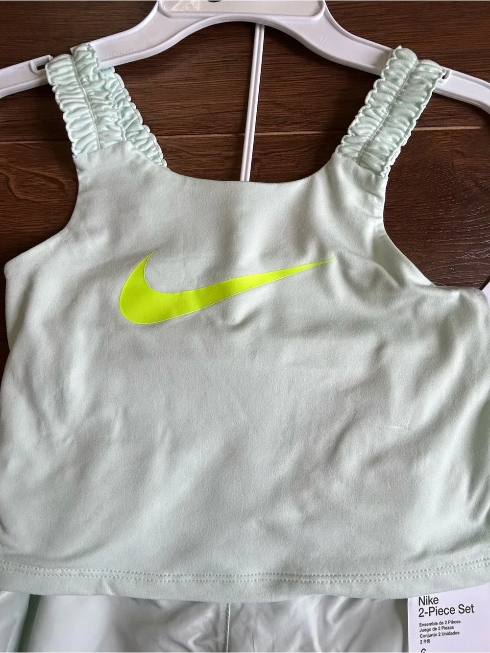 Nike Bold Play Dri-Fit Tank and Shorts Set 6 Barely Green